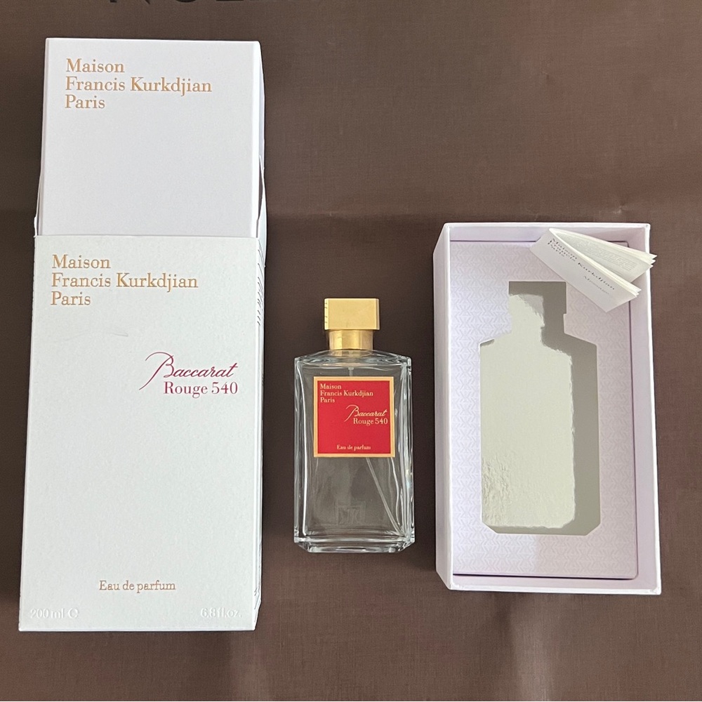EMPTY Baccarat Rouge 540 Madison Francis Kirkdjian Paris perfume bottle and Box